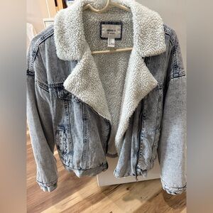 Forever 21 Denim Sherpa Jacket